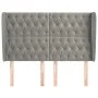 Headboard with light gray velvet ears 147x23x118/128 cm by vidaXL, Headboards and footboards - Ref: Foro24-3118340, Price: 14...