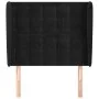 Cabecero con orejas de terciopelo negro 93x23x118/128 cm de vidaXL, Cabeceros y pies de cama - Ref: Foro24-3118428, Precio: 8...