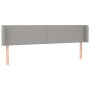 Kopfteil aus hellgrauem Stoff, 183 x 16 x 78/88 cm von vidaXL, Kopf- und Fußteile - Ref: Foro24-3118502, Preis: 69,03 €, Raba...