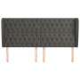 Kopfteil mit dunkelgrauen Samtohren 183x23x118/128 cm von vidaXL, Kopf- und Fußteile - Ref: Foro24-3118353, Preis: 143,66 €, ...
