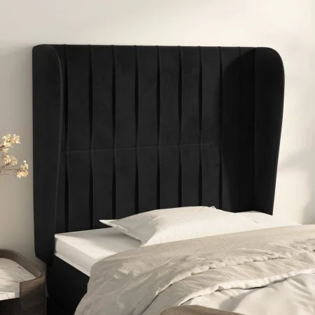 Kopfteil mit Ohren aus schwarzem Samt, 103 x 23 x 118/128 cm von vidaXL, Kopf- und Fußteile - Ref: Foro24-3118238, Preis: 79,...