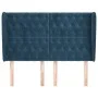 Cabecero con orejas de terciopelo azul oscuro 147x23x118/128 cm de vidaXL, Cabeceros y pies de cama - Ref: Foro24-3118344, Pr...