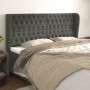 Kopfteil mit dunkelgrauen Samtohren 203x23x118/128 cm von vidaXL, Kopf- und Fußteile - Ref: Foro24-3118359, Preis: 155,85 €, ...