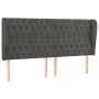 Headboard with dark gray velvet ears 203x23x118/128 cm by vidaXL, Headboards and footboards - Ref: Foro24-3118359, Price: 153...