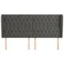 Headboard with dark gray velvet ears 203x23x118/128 cm by vidaXL, Headboards and footboards - Ref: Foro24-3118359, Price: 153...