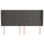 Kopfteil mit dunkelgrauen Samtohren 203x23x118/128 cm von vidaXL, Kopf- und Fußteile - Ref: Foro24-3118359, Preis: 155,85 €, ...