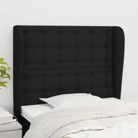Headboard with black fabric ears 93x23x118/128 cm by vidaXL, Headboards and footboards - Ref: Foro24-3118374, Price: 77,68 €,...