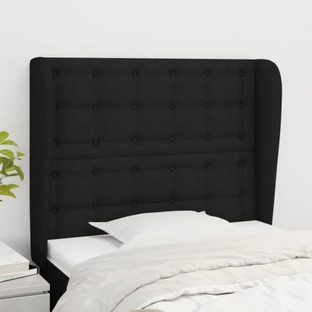 Kopfteil mit schwarzen Stoffohren 93x23x118/128 cm von vidaXL, Kopf- und Fußteile - Ref: Foro24-3118374, Preis: 79,50 €, Raba...