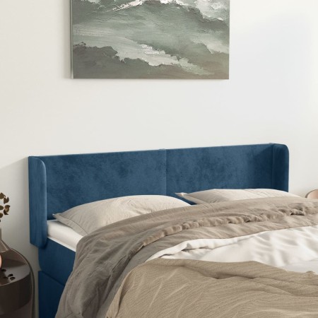Dunkelblaues Samtkopfteil 147x16x78/88 cm von vidaXL, Kopf- und Fußteile - Ref: Foro24-3118540, Preis: 63,22 €, Rabatt: %