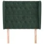 Headboard with dark green velvet ears 103x23x118/128cm by vidaXL, Headboards and footboards - Ref: Foro24-3118337, Price: 106...