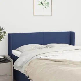 Blue fabric headboard 147x16x78/88 cm by vidaXL, Headboards and footboards - Ref: Foro24-3118492, Price: 66,47 €, Discount: %