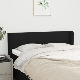 Kopfteil aus schwarzem Stoff, 147 x 16 x 78/88 cm von vidaXL, Kopf- und Fußteile - Ref: Foro24-3118488, Preis: 57,87 €, Rabat...