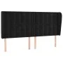 Cabecero con orejas de terciopelo negro 203x23x118/128 cm de vidaXL, Cabeceros y pies de cama - Ref: Foro24-3118458, Precio: ...
