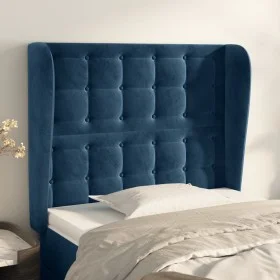 Kopfteil mit dunkelblauen Samtohren 103x23x118/128 cm von vidaXL, Kopf- und Fußteile - Ref: Foro24-3118436, Preis: 98,76 €, R...