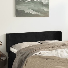 Kopfteil aus schwarzem Samt, 147 x 16 x 78/88 cm von vidaXL, Kopf- und Fußteile - Ref: Foro24-3118538, Preis: 72,41 €, Rabatt: %