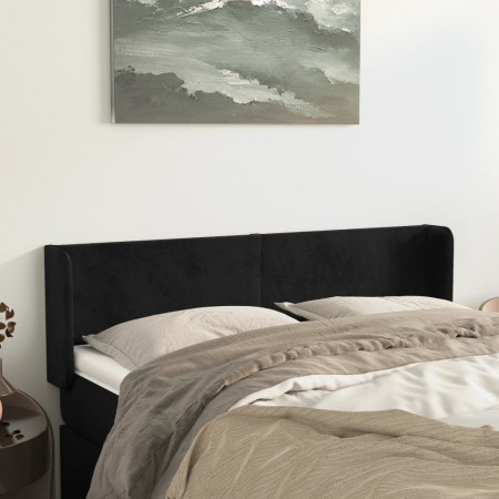 Kopfteil aus schwarzem Samt, 147 x 16 x 78/88 cm von vidaXL, Kopf- und Fußteile - Ref: Foro24-3118538, Preis: 72,41 €, Rabatt: %
