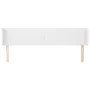 Cabecero de cuero sintético blanco 183x16x78/88 cm de vidaXL, Cabeceros y pies de cama - Ref: Foro24-3118591, Precio: 86,33 €...