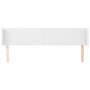 Cabecero de cuero sintético blanco 183x16x78/88 cm de vidaXL, Cabeceros y pies de cama - Ref: Foro24-3118591, Precio: 89,48 €...