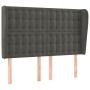 Kopfteil mit dunkelgrauen Samtohren 147x23x118/128 cm von vidaXL, Kopf- und Fußteile - Ref: Foro24-3118439, Preis: 135,45 €, ...