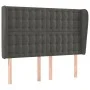 Kopfteil mit dunkelgrauen Samtohren 147x23x118/128 cm von vidaXL, Kopf- und Fußteile - Ref: Foro24-3118439, Preis: 131,18 €, ...