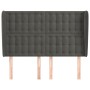 Headboard with dark gray velvet ears 147x23x118/128 cm by vidaXL, Headboards and footboards - Ref: Foro24-3118439, Price: 117...
