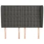 Headboard with dark gray velvet ears 147x23x118/128 cm by vidaXL, Headboards and footboards - Ref: Foro24-3118439, Price: 131...