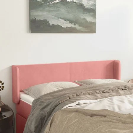 Cabecero de terciopelo rosa 147x16x78/88 cm de vidaXL, Cabeceros y pies de cama - Ref: Foro24-3118541, Precio: 73,28 €, Descu...