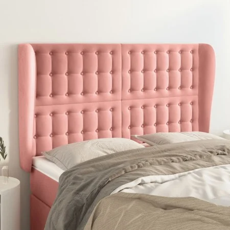 Kopfteil mit rosa Samtohren 147x23x118/128 cm von vidaXL, Kopf- und Fußteile - Ref: Foro24-3118443, Preis: 140,98 €, Rabatt: %