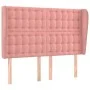 Kopfteil mit rosa Samtohren 147x23x118/128 cm von vidaXL, Kopf- und Fußteile - Ref: Foro24-3118443, Preis: 140,98 €, Rabatt: %