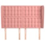 Kopfteil mit rosa Samtohren 147x23x118/128 cm von vidaXL, Kopf- und Fußteile - Ref: Foro24-3118443, Preis: 145,36 €, Rabatt: %