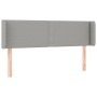 Light gray fabric headboard 147x16x78/88 cm by vidaXL, Headboards and footboards - Ref: Foro24-3118626, Price: 55,84 €, Disco...