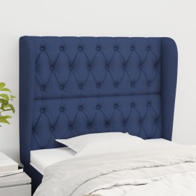 Kopfteil mit blauen Stoffohren 103x23x118/128 cm von vidaXL, Kopf- und Fußteile - Ref: Foro24-3118288, Preis: 92,87 €, Rabatt: %