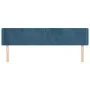 Dark blue velvet headboard 203x16x78/88 cm by vidaXL, Headboards and footboards - Ref: Foro24-3118558, Price: 74,54 €, Discou...
