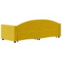 Sofá cama nido con cajones terciopelo amarillo 80x200 cm