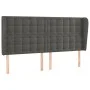 Cabecero con orejas de terciopelo gris oscuro 163x23x118/128 cm de vidaXL, Cabeceros y pies de cama - Ref: Foro24-3118445, Pr...