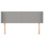 Light gray fabric headboard 147x16x78/88 cm by vidaXL, Headboards and footboards - Ref: Foro24-3118486, Price: 67,84 €, Disco...