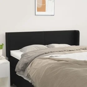 Kopfteil aus schwarzem Kunstleder, 147 x 16 x 78/88 cm von vidaXL, Kopf- und Fußteile - Ref: Foro24-3118578, Preis: 65,62 €, ...