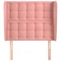 Kopfteil mit rosa Samtohren 103x23x118/128 cm von vidaXL, Kopf- und Fußteile - Ref: Foro24-3118437, Preis: 83,91 €, Rabatt: %