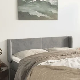 Light gray velvet headboard 147x16x78/88 cm by vidaXL, Headboards and footboards - Ref: Foro24-3118536, Price: 70,77 €, Disco...