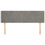 Cabecero de terciopelo gris claro 147x16x78/88 cm de vidaXL, Cabeceros y pies de cama - Ref: Foro24-3118536, Precio: 68,72 €,...