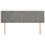 Hellgraues Samtkopfteil 147x16x78/88 cm von vidaXL, Kopf- und Fußteile - Ref: Foro24-3118536, Preis: 72,64 €, Rabatt: %