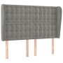 Headboard with light gray velvet ears 147x23x118/128 cm by vidaXL, Headboards and footboards - Ref: Foro24-3118438, Price: 14...
