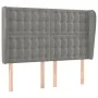 Headboard with light gray velvet ears 147x23x118/128 cm by vidaXL, Headboards and footboards - Ref: Foro24-3118438, Price: 14...