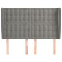 Headboard with light gray velvet ears 147x23x118/128 cm by vidaXL, Headboards and footboards - Ref: Foro24-3118438, Price: 14...