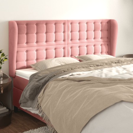 Kopfteil mit rosa Samtohren 183x23x118/128 cm von vidaXL, Kopf- und Fußteile - Ref: Foro24-3118455, Preis: 132,57 €, Rabatt: %