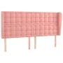 Cabecero con orejas de terciopelo rosa 183x23x118/128 cm de vidaXL, Cabeceros y pies de cama - Ref: Foro24-3118455, Precio: 1...