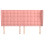 Kopfteil mit rosa Samtohren 183x23x118/128 cm von vidaXL, Kopf- und Fußteile - Ref: Foro24-3118455, Preis: 132,57 €, Rabatt: %