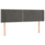 Kopfteil aus dunkelgrauem Samt, 147 x 16 x 78/88 cm von vidaXL, Kopf- und Fußteile - Ref: Foro24-3118677, Preis: 57,78 €, Rab...