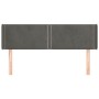 Kopfteil aus dunkelgrauem Samt, 147 x 16 x 78/88 cm von vidaXL, Kopf- und Fußteile - Ref: Foro24-3118677, Preis: 57,78 €, Rab...