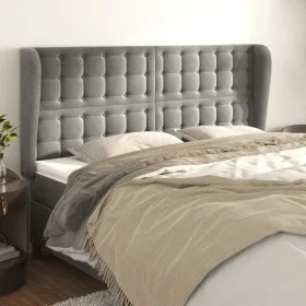 Headboard with light gray velvet ears 183x23x118/128 cm by vidaXL, Headboards and footboards - Ref: Foro24-3118450, Price: 12...